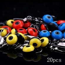 20支多彩海釣竿大太空豆海浮連接器海豆釣具釣魚小配件