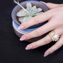 30pcs New Style Nail Stickers 3d Flower Design, Fresh And Suitable For Students And Women In Spring - White - View 4