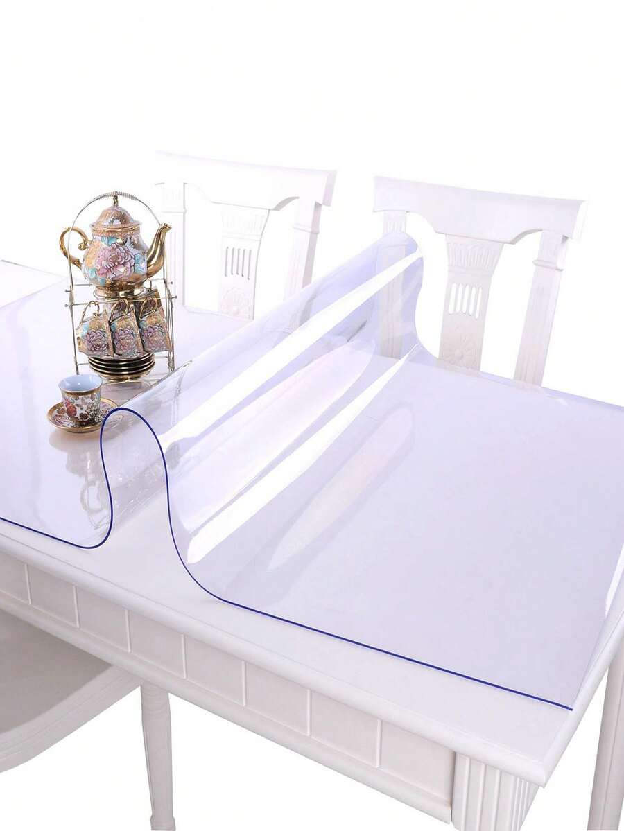 1pc Thick 1mm Clear PVC Tablecloth, AntiScratch, Oil Proof, Waterproof