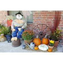 6pcs Scarecrow Costume Set Include Raffia Scarecrow Straw Kit, Scarecrow Hat for Party Accessory - Multicolor - View 4