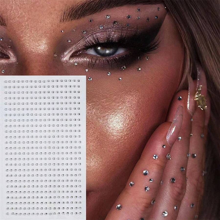 2mm面部寶石貼紙,適用於頭髮、眉毛和鑽石裝飾