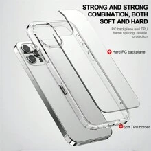 Apple Compatible With Iphone 15 14 13 12 11 Pro Max Xs Max XR 8 7 6 6s Plus Case - Transparent Full Body Protective Shockproof PC Hard Case With TPU Bumper Cover Phone Back Cover Compatible With Samsung Galaxy