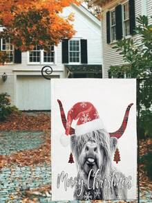 1pc Christmas Pattern Printed Garden Flag - Colourful - View 6