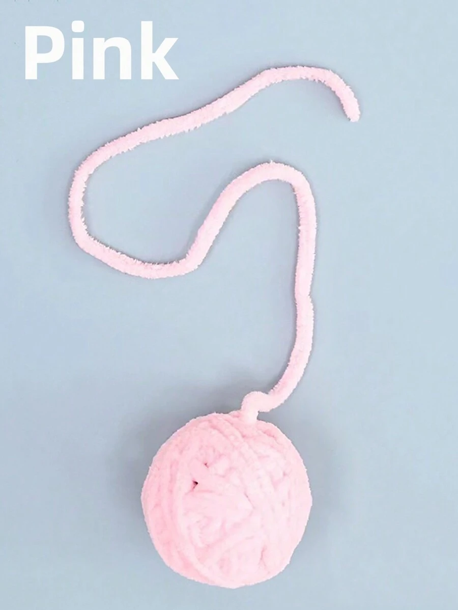 1pc Bell & Colored Ball Toy For Cats Only, Self Entertainment And Anti-Anxiety - Pink - View 1