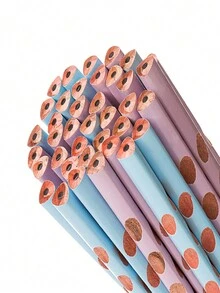 30 Piezas/set Lápices De Agarre Triangular Hb Con Goma De Borrar Y Estuche De Tubo De Pet (patrón De Dibujos Animados) - Azul - Ver 2