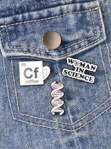 3 piezas Broche con dibujos animados química experimento en forma de - Multicolor - Ver 12