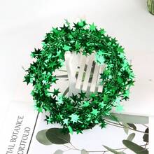 1pc 29.5 Inch Christmas Iron Wire Star Pull Flower For Christmas Tree Background Decoration - Green - View 3