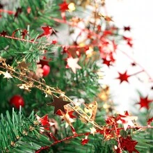 1pc 29.5 Inch Christmas Iron Wire Star Pull Flower For Christmas Tree Background Decoration - Green - View 6