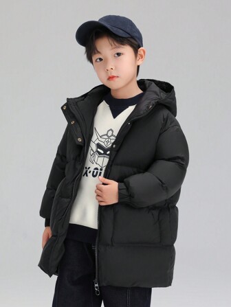 zosee Boys' Mid-length Thickened Down Jacket For Winter