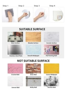 50 pièces/Set Autocollants ronds décoratifs en miroir pour mur, autocollants, sticker mural, décalcomanie vinyle pour décorations de maison, articles de décoration printanière pour rafraîchir votre maison, autocollants de décoration de cadre