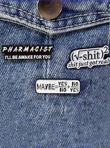 3 piezas Broche con dibujos animados química experimento en forma de - Multicolor - Ver 7