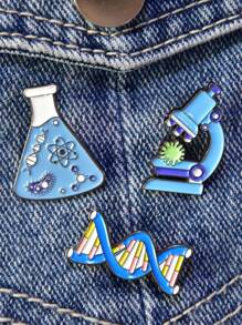 3 piezas Broche con dibujos animados química experimento en forma de - Multicolor - Ver 5