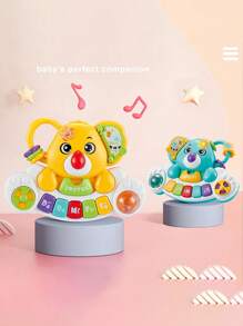 1pc Random Color & Style Children's Educational Musical Instrument, Panda Hand Drum With Electronic Keyboard & Lights & Music - Multicolor - View 7