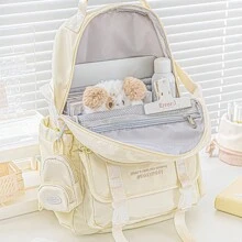 Rosyposy 1 Pieza Mochila Con Gran Capacidad Y Diseño De Estampado De Letras - Azul - Ver 6