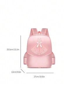 新款兒童輕便舞蹈包帶鞋隔層舞蹈背包芭蕾女孩書包可愛公主舞蹈包男孩女孩 - 粉色 - 查看 5