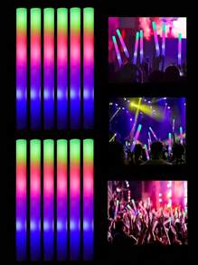8/15pc, Large LED Light Up Stick Props - Colorful Sponge Foam Fluorescent Stick For Concerts, Bars, And Parties - Glow In The Dark Party SuppliesNew Year'S Gift/Wedding Game/Valentine's Day Gift,Some Parts Are Sent Random - Multicolor - View 2