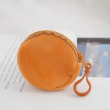 純色圓形零錢包鑰匙扣 - 黃色 - 查看 2