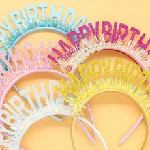 1 Pieza Diadema De Fiesta De Cumpleaños Con Láser Brillante Y Dibujos Animados Parpadeantes