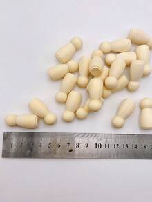 20入組35mm女性聖誕公仔diy塗鴉繪畫木釘未塗裝木製人物裝飾,藝術藝術項目,未完成木製玩具,聖誕禮物