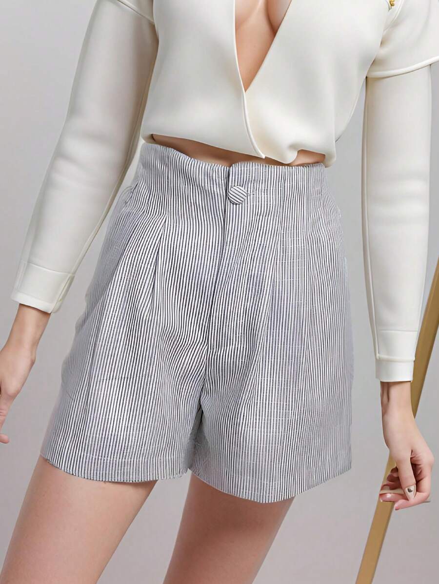 Women Shorts - 白色 - 查看 1