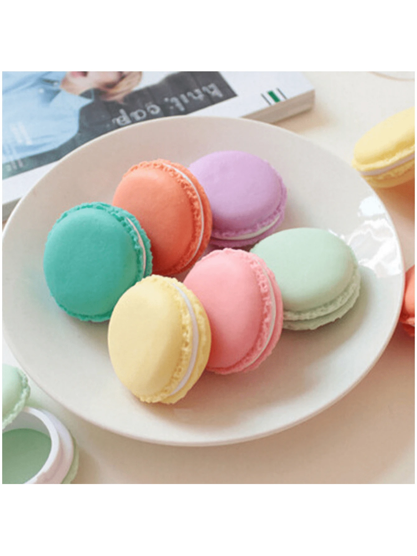 6 cái Mini Macaron Hộp đồ trang sức - Nhiều màu - Xem 1