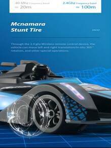 1入組1:12比例2.4ghz高速遙控玩具汽車和賽車,有2種顏色可選,帶有音樂、燈光、噴霧、可充電和長續航電池壽命,適用於所有假期禮物,如新年、情人節等 - 黑色 - 查看 7