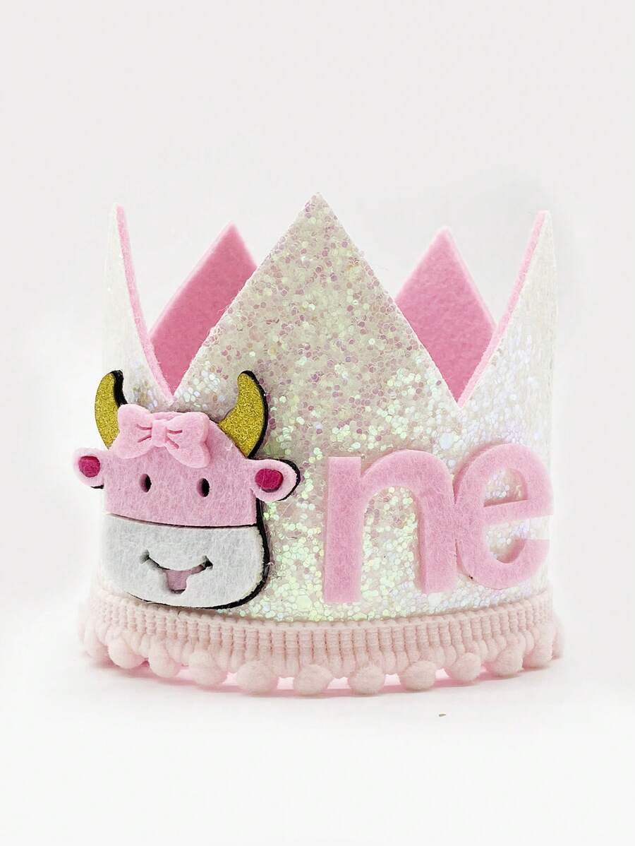 嬰兒1歲生日派對用品-牛形生日皇冠