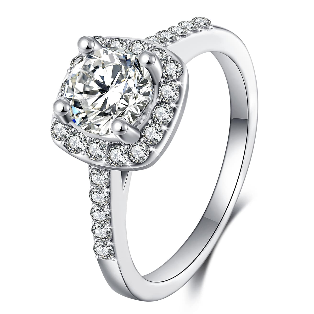 1pc Eternal Promise Wedding Ring - White - View 1