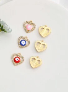 Random Mixed 20pcs Rhinestone & Oil Drip Zinc Alloy Jewelry Accessory, Evil Eye Design Suitable For Diy Pendant, Bracelet, Earrings, Body Chain, Hanging Decoration - Random 20pcs mixed evil eye - View 7