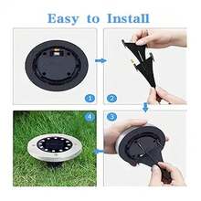 8 顆太陽能戶外防水草坪埋地 12 顆 Led 庭院通道燈