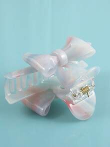 1 件装粉色基本款蝴蝶结发夹（女士）