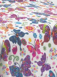 Home Elephant Frazada Matrimonial Blanco Mariposas Suave - Blanco - Ver 4