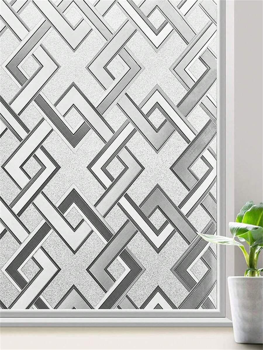 1 cuộn phim cửa sổ mờ phim bảo vệ cửa sổ phim tĩnh bám cửa sổ vinyl kính mờ nhãn dán không dính chống tia cực tím mờ hình vuông cho văn phòng phòng ngủ phòng khách - Nhiều màu - Xem 1