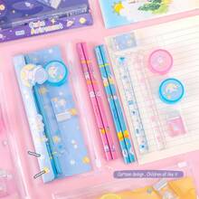 1pc Creative Stationery Set 5-In-1 - Pencil, Eraser, Pencil Sharpener, Ballpoint Pen, Highlighter - Children Gift, Student Prize - Multicolor - View 3