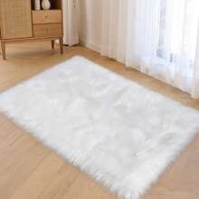 1 Alfombra Decorativa Blanca Para El Suelo De La Sala De Estar Del Hogar, Alfombra Lavable Y Esponjosa, Para Dormitorio, Sala De Juegos, Decoración De Habitación De Lujo, Alfombra Con Forma Rectangular - Blanco - Ver 4