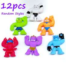 12 pièces Mini jouets à presser de monstre extensible, styles aléatoires. Jouets anti-stress pour garçons, cadeaux d'anniversaire, faveurs de fête, prix en classe, fournitures de sac-cadeau, remplissage de bas de Noël pour adolescents, jouets à presser, jouets de sac-cadeau, mini jouets, jouets TDAH