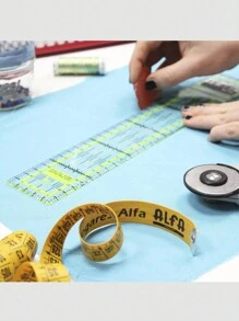 Sewing Rulers, Acrylic Quilting Rulers, Square Quilting Rulers and Templates, Fabric Ruler, Sewing Rulers and Guides for Fabric, Square Rulers - Yellow - View 3