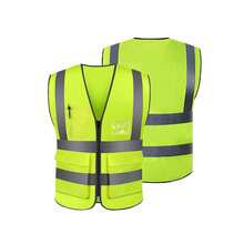 1 Chaleco Reflectante De Ciclismo De Poliéster Fluorescente De Colores De Alta Visibilidad De 5 Cm Para Seguridad Nocturna - azul real - Ver 2