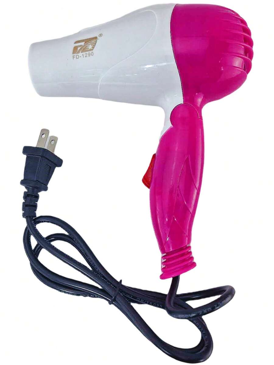 Mini Secadora de Cabello Plegable Aire Caliente y Frío Para Viaje - Rosa - Ver 1
