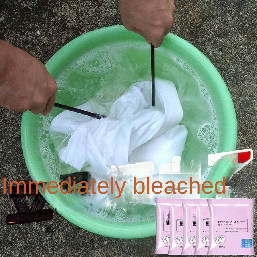 「一次一包」爆裂式洗衣去污粉,染料去除劑,發黃去除劑,漂白劑和除霉劑。 - 米色 - 查看 1