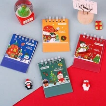 1入組2023-2024卡通聖誕迷你桌曆,可愛的桌面裝飾禮物,適用於學生,聖誕節禮物,非常適合節慶裝飾