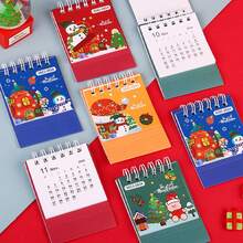 1入組2023-2024卡通聖誕迷你桌曆,可愛的桌面裝飾禮物,適用於學生,聖誕節禮物,非常適合節慶裝飾
