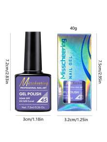 1 件/7.5 毫升 Uv Led 浸泡凝膠指甲油 - 持久、耐用且易於塗抹,適合家庭沙龍美甲 Diy - 淡紫色 - 查看 2