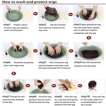 黑色假髮短劉海片,仿自然額假髮,中分頂部髮塊 - 黑色 - 查看 8