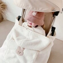 1入組新設計一隻熊背帶毯子,防風罩,保暖腰凳披風,嬰兒背帶,戶外加厚披風,睡袋