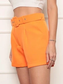 Women Shorts - Orange - View 3