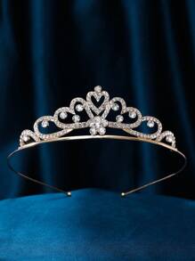 1pc Gold-Tone Women's Party Casual Simple & Fashionable Bridal Headband Crown Elegant Royal Tiaras - Gold - View 1