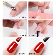 XEIJAYI 1瓶15毫升裸色咖啡色指甲油凝胶，可卸除UV/LED光疗指甲油，适用于美甲设计，居家使用 - 咖啡棕 - 查看 6