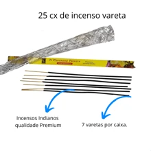 Kit 25 Caixas de Incenso Vareta com 7 varetas essências sortidas indiana - Multicolorido - Visão 4