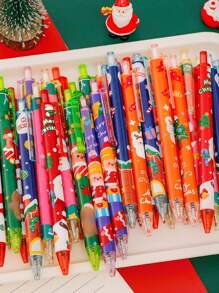 6PCS Random Christmas  Gel Pen - Multicolor - View 1